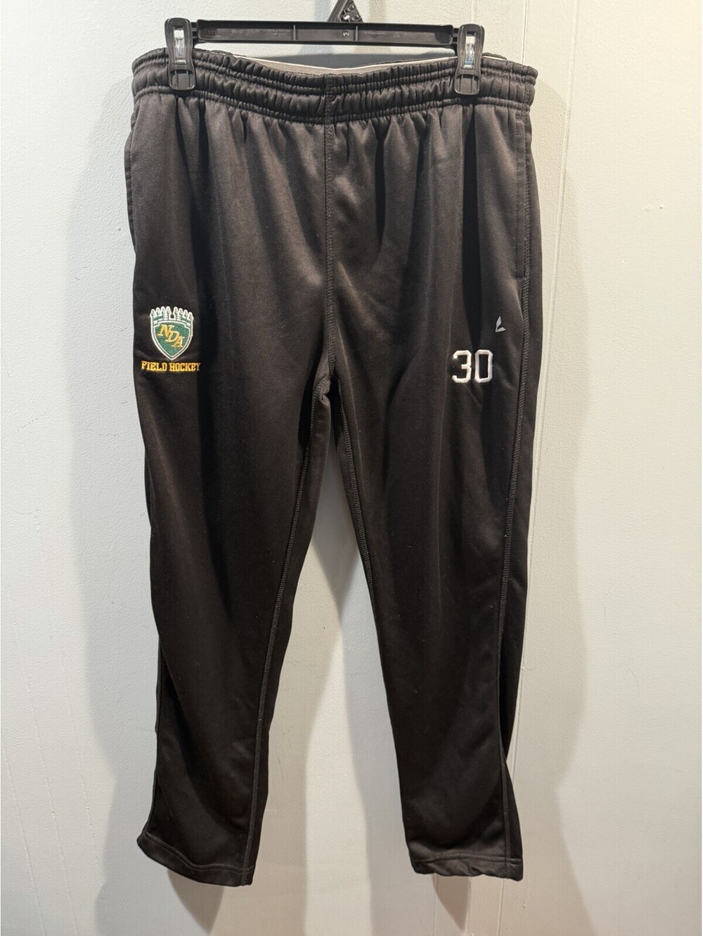 BSN Sports Athletic Pants Womens Size Large W32” X In. 29” Black w/ School Logo